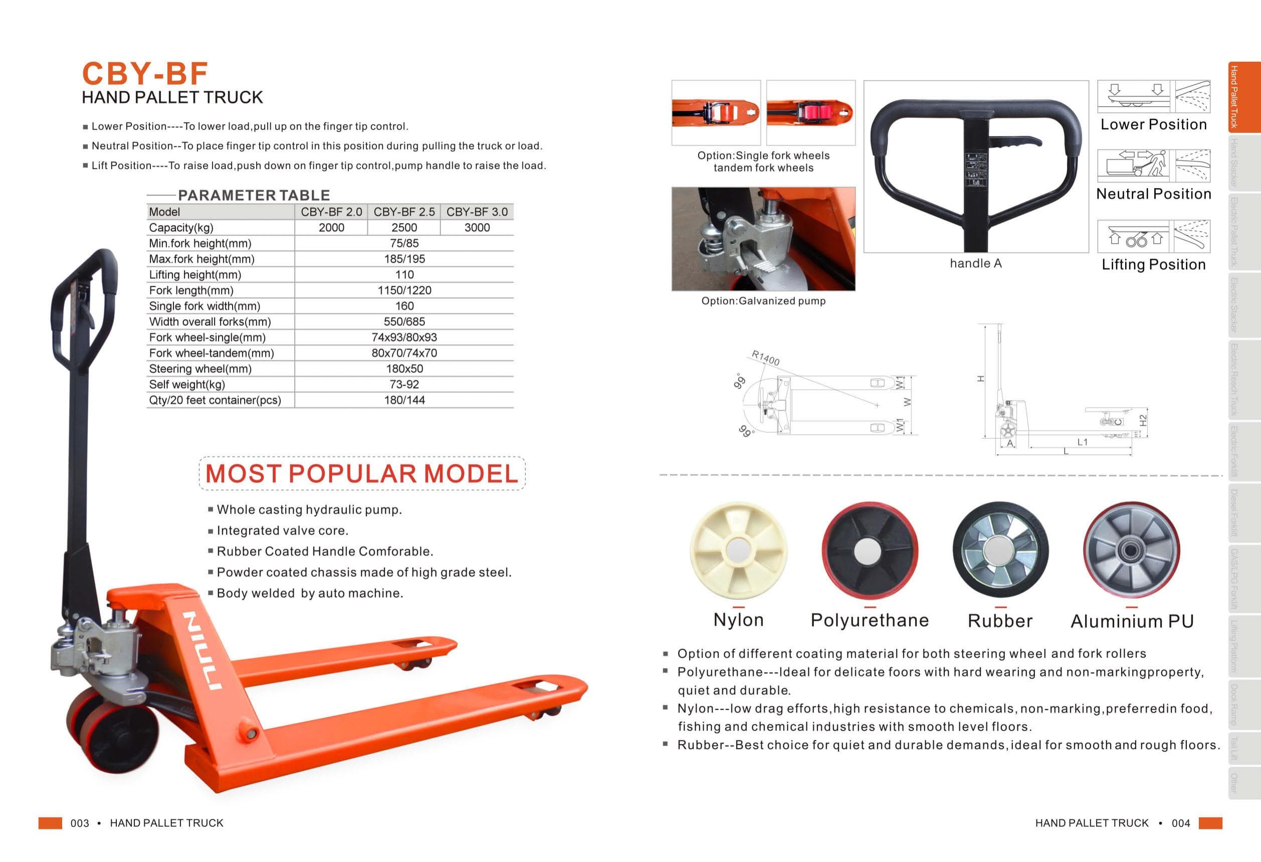 CBY-BF Hand Pallet Truck