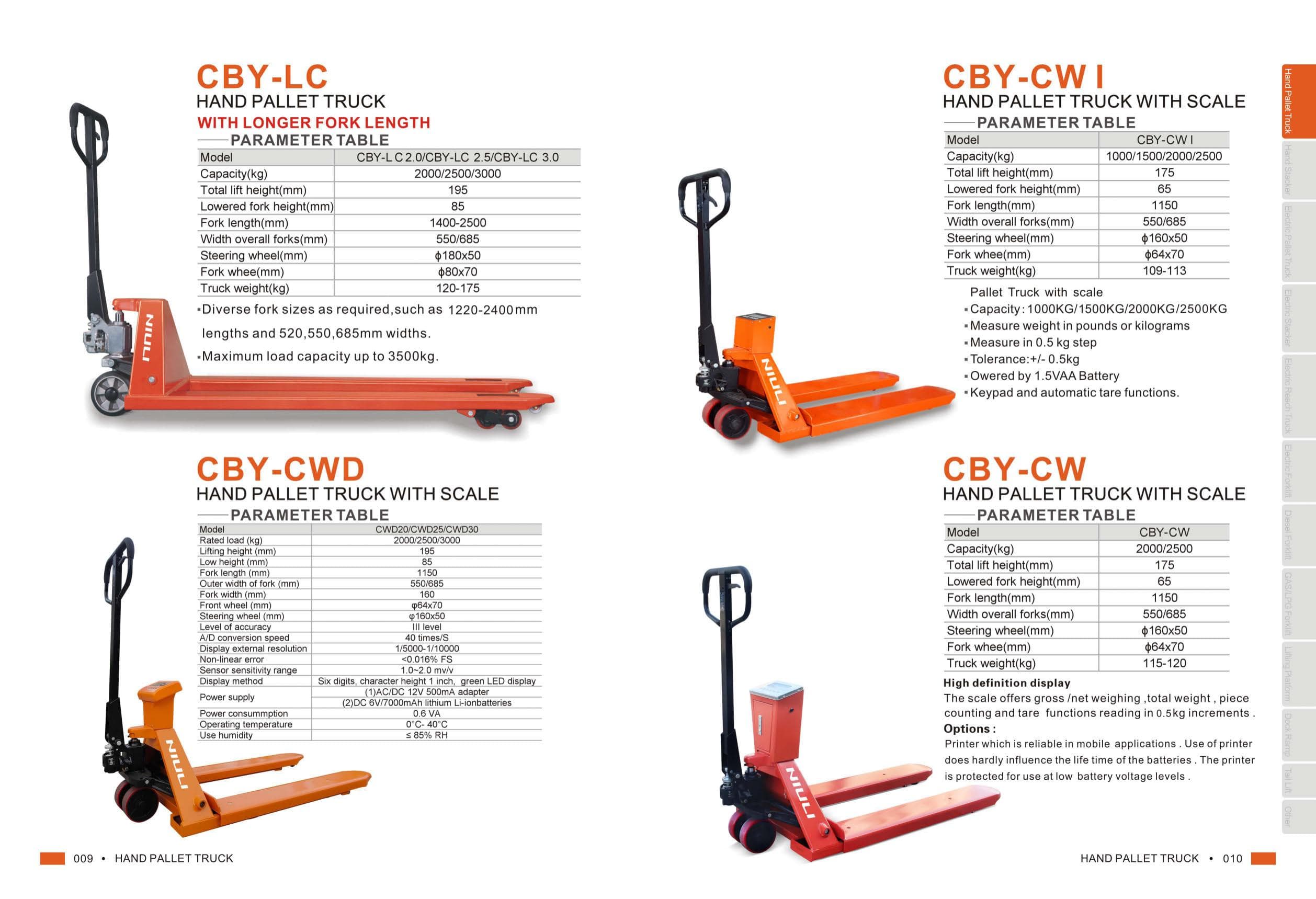 CBY-LC Long Fork Hand Pallet Truck